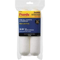 Purdy - 3/8" Nap, 6-1/2" Wide Paint Mini Roller Covers - Semi-Smooth Texture, Woven Dralon Fabric - Exact Tool & Supply