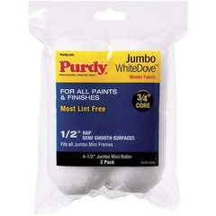 Purdy - 1/2" Nap, 4-1/2" Wide Paint Mini Roller Covers - Medium Texture, Woven Dralon Fabric - Exact Tool & Supply