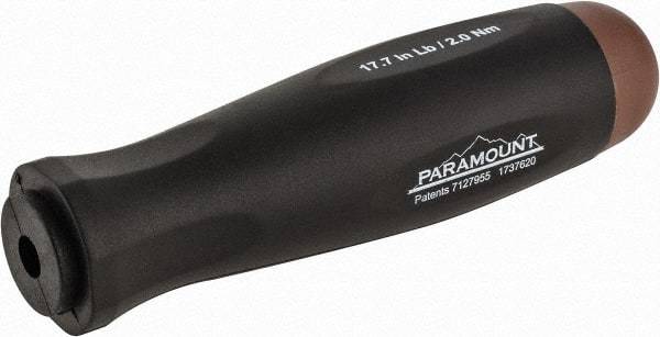 Paramount - 1 Piece, 2 Max N/m, Preset Torque Limiting Screwdriver - 0.1969" Drive - Exact Tool & Supply