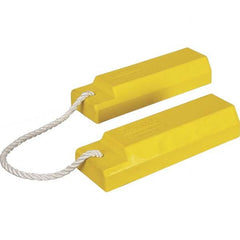 Checkers - 1 2-Piece 10" Wide x 2-7/8" High x 11-7/8" Deep Polyurethane Wheel Chock - Exact Tool & Supply