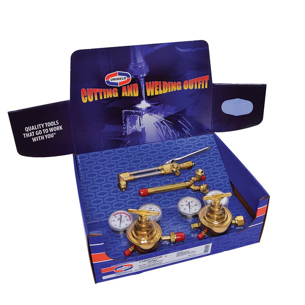 Made in USA - Oxygen/Acetylene Torch Kits; Type: Oxyacetylene ; Maximum Cutting: 8 (Inch); Welding Capacity: 3 (Inch); Maximum Heating Capacity: 5600?F ; Contents: Welding Handle WH360; Cutting Attachment 780A; Oxygen Regulator RV8010; Fuel Gas Regulator - Exact Tool & Supply