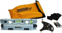Johnson Level & Tool - 1 Beam 100' Max Range Torpedo Laser Level - Red Beam, 1/8" at 50' Accuracy, 7-1/2" Long x 2" Wide x 1" High, Battery Included - Exact Tool & Supply