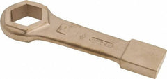 Ampco - 1-7/8" 6 Point Striking Box Wrench - Single End, 10-5/8" OAL, Aluminum Bronze - Exact Tool & Supply