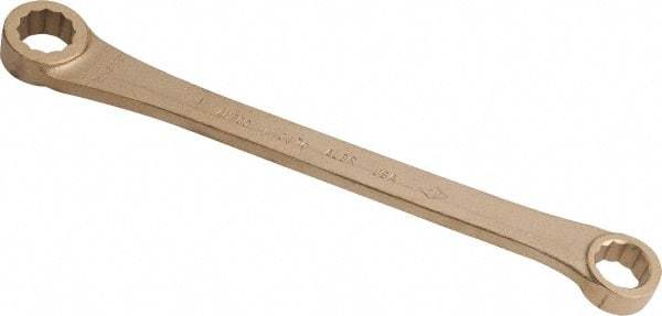 Ampco - 11/16" x 25/32" 12 Point Offset Box Wrench - Double End, 10-3/4" OAL, Aluminum Bronze - Exact Tool & Supply