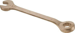 Ampco - 1-7/8" 12 Point Offset Combination Wrench - 15° Offset Angle, 22-3/4" OAL, Aluminum Bronze, Plain Finish - Exact Tool & Supply