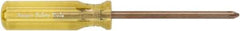 Ampco - #0, 6" OAL, Standard Phillips Screwdriver - 2-23/64" Blade Length, Round Shank, Acetate Handle - Exact Tool & Supply