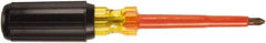 Ampco - #2, 8-1/4" OAL, Insulated Phillips Screwdriver - 4-9/64" Blade Length, Round Shank, Acetate with Rubber Grip Handle - Exact Tool & Supply