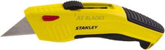 Stanley - Retractable Utility Knife - 1/2" Bi-Metal Blade, Black & Yellow Cast Metal Handle, 1 Blade Included - Exact Tool & Supply