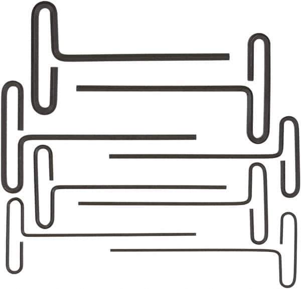 Bondhus - 8 Piece Loop T-Handle Hex Key Set - Hex Range 3/32 to 1/4", 6" OAL, Protanium High Torque Steel - Exact Tool & Supply