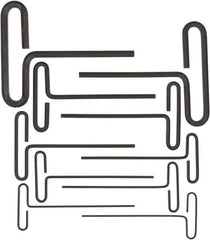 Bondhus - 10 Piece Loop T-Handle Hex Key Set - Hex Range 3/32 to 3/8", 6" OAL, Protanium High Torque Steel - Exact Tool & Supply