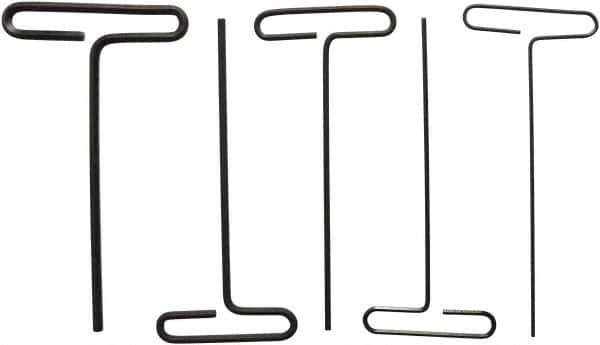 Bondhus - 5 Piece Loop T-Handle Hex Key Set - Hex Range 2.5 to 6mm, 6" OAL, Protanium High Torque Steel - Exact Tool & Supply