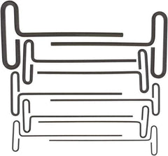 Bondhus - 10 Piece Loop T-Handle Hex Key Set - Hex Range 3/32 to 3/8", 9" OAL, Protanium High Torque Steel - Exact Tool & Supply