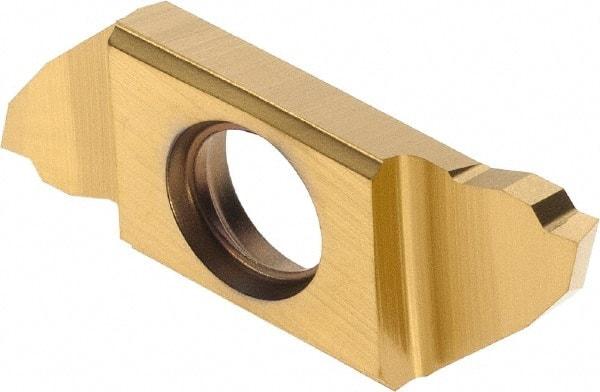 Iscar - SCIR22150 IC1008 Grade, 0.0591" Cutting Width, Carbide Cutoff Insert - 16° Right Hand Lead Angle, TiAlN/TiN Coated, Single End - Exact Tool & Supply