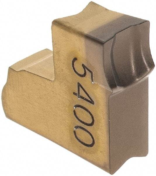 Iscar - TAG3 LF IC5400 Grade, 0.12" Cutting Width, Carbide Cutoff Insert - Neutral Lead Angle, 0.008" Cnr Rad, TiCN/Al2O3/TiN Coated, Single End - Exact Tool & Supply