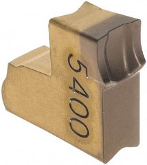 Iscar - TAG3 LF IC5400 Grade, 0.12" Cutting Width, Carbide Cutoff Insert - Neutral Lead Angle, 0.008" Cnr Rad, TiCN/Al2O3/TiN Coated, Single End - Exact Tool & Supply