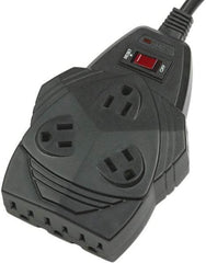 FELLOWES - 8 Outlets, 120 Volts, 15 Amps, 6' Cord, Surge Power Outlet Strip - Floor Mount, 5-15R NEMA Configuration - Exact Tool & Supply