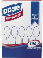 Dixie - Dixie Plastic Tableware, Heavyweight Teaspoons - White - Exact Tool & Supply