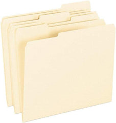 Pendaflex - 8-1/2 x 11", Letter Size, Manila, File Folders with Top Tab - 11 Point Stock, 1/3 Tab Cut Location - Exact Tool & Supply