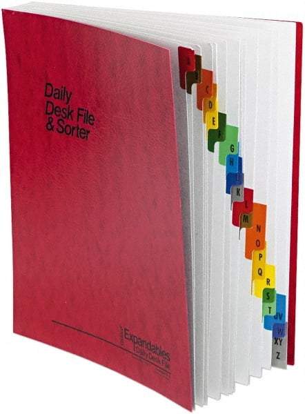 Pendaflex - 8-1/2 x 11", Letter Size, Red, Data Binders - 11 Point Stock - Exact Tool & Supply