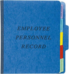 Pendaflex - 8-1/2 x 11", Letter Size, Blue, Personnel File Folder - 11 Point Stock, 1/3 Tab Cut Location - Exact Tool & Supply