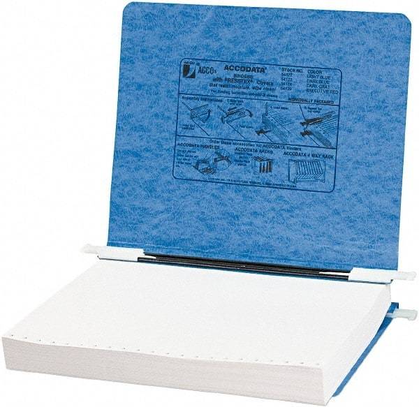 ACCO - 8-1/2 x 11", Holds up to 6" of Unburst Sheets, Light Blue, Data Binders - 11 Point Stock - Exact Tool & Supply