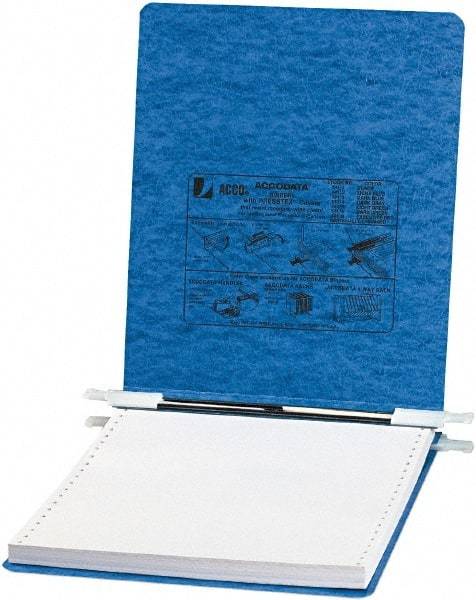 ACCO - 9-1/2 x 11", Holds up to 6" of Unburst Sheets, Light Blue, Indexed Sorters - 11 Point Stock - Exact Tool & Supply