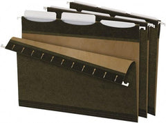 Pendaflex - 8-1/2 x 11", Letter Size, Standard Green, Standard Hanging File Folders - 11 Point Stock, 1/3 Tab Cut Location - Exact Tool & Supply