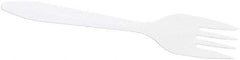 DART - Dart Style Setter Mediumweight Plastic Forks - White - Exact Tool & Supply