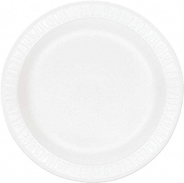 DART - Dart Concorde Foam Plates, 10 1/4" - White - Exact Tool & Supply