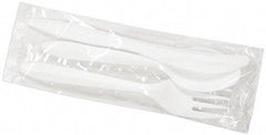 Boardwalk - Boardwalk Three-Piece Wrapped Cutlery Kit: Fork, Knife, Spoon - White - Exact Tool & Supply