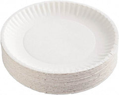 AJM Packaging Corporation - Uncoated Paper Plates, 6" - White - Exact Tool & Supply