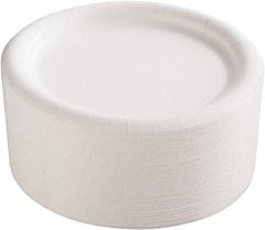 AJM Packaging Corporation - Premium Coated Paper Plates, 9" - White - Exact Tool & Supply