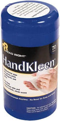READ RIGHT - Pre-Moistened Hand Cleaning Wipes - Pop-Up, 6-1/2" x 5-1/2" Sheet Size, White - Exact Tool & Supply