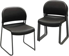 Hon - Polymer Onyx and Black Stacking Chair - Black Frame, 21 Inch Wide x 21 Inch Deep x 31 Inch High - Exact Tool & Supply