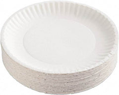 AJM Packaging Corporation - Coated Paper Plates, 9" - White - Exact Tool & Supply