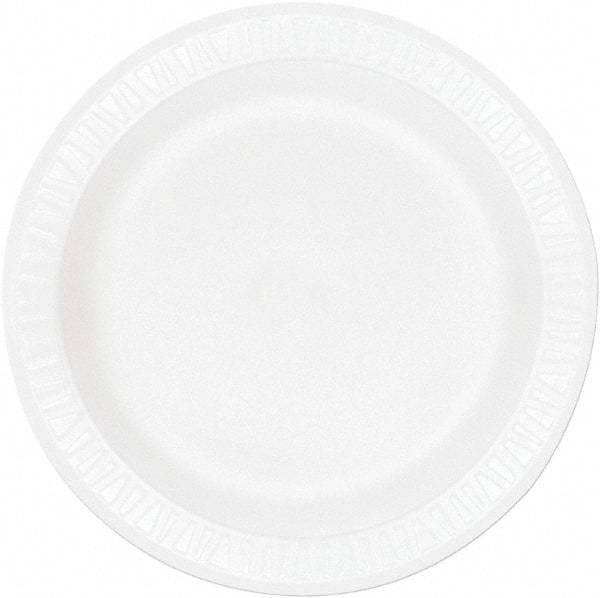 DART - Dart Concorde Foam Plates, 9" - White - Exact Tool & Supply