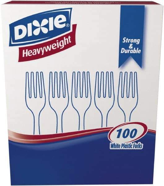 Dixie - Dixie Heavyweight Plastic Forks - White - Exact Tool & Supply