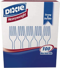 Dixie - Dixie Heavyweight Plastic Forks - White - Exact Tool & Supply