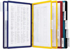 DURABLE - 10" Wide x 14.1667" Deep x 3-1/2" High, 10 Compartments, Metal Catalog Reference Racks - Black/Blue/Green/Red/Yellow - Exact Tool & Supply