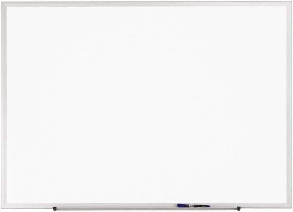 Quartet - 18" High x 24" Wide Erasable Melamine Marker Boards - Anodized Aluminum, 18-7/8" Deep, Includes One Quartet Dry-Erase Marker & Attachable Accessory Tray & Mounting Hardware - Exact Tool & Supply