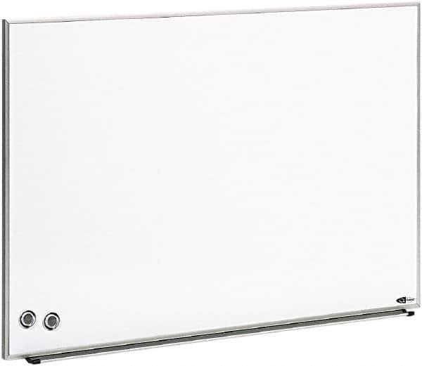 Quartet - 23" High x 34" Wide Enameled Steel Magnetic Marker Board - Aluminum Frame, 1-1/4" Deep, Includes Accessory Tray/Rail, One Dry-Erase Marker & Magnets & Mounting Kit - Exact Tool & Supply