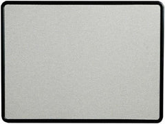 Quartet - 48" Wide x 36" High Open Cork Bulletin Board - Fabric, Gray - Exact Tool & Supply