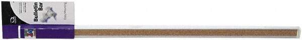 Quartet - 24" Wide x 1" High Open Cork Bulletin Board - Natural Cork, Aluminum Frame - Exact Tool & Supply