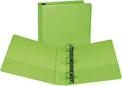 Samsill - 2" Sheet Capacity, 11 x 8-1/2", View Ring Binder - Vinyl Covered Chipboard, Lime - Exact Tool & Supply