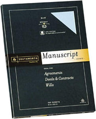 Southworth - 12-1/2" Long x 9" Wide Manuscript Cover - Blue - Exact Tool & Supply