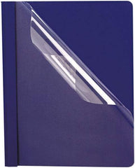 OXFORD - 8-1/2" Long x 11" Wide 3 Fasteners Report Cover - Blue - Exact Tool & Supply