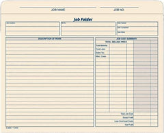 TOPS - 8-1/2 x 11", Letter Size, Manila, File Folders with Top Tab - 11 Point Stock, Straight Tab Cut Location - Exact Tool & Supply
