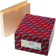 Samsill - 8-1/2 x 11", Letter Size, Manila, File Jacket/Sleeve/Wallet with Expanding Jacket - 11 Point Stock, Straight Tab Cut Location - Exact Tool & Supply