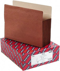 Samsill - 8-1/2 x 11", Letter Size, Manila/Redrope, Expandable File Folders with Drop Front & Top Tab Pocket - 11 Point Stock, Straight Tab Cut Location - Exact Tool & Supply