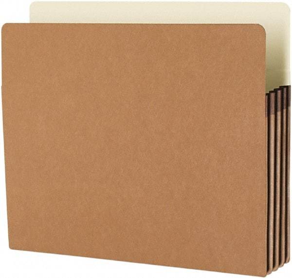 Samsill - 8-1/2 x 11", Letter Size, Manila/Redrope, Expandable File Folders with Drop Front & Top Tab Pocket - 11 Point Stock, Straight Tab Cut Location - Exact Tool & Supply
